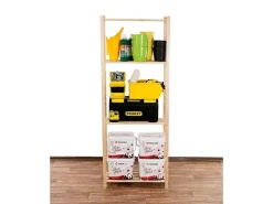 Clearance PROREGAL Holzregal Timbercraft HxBxT 170 x 65 x 28,5 cm Fachlast 35 kg 4 Fachboden 1,4 cm Dickes Kiefernholz Natur