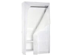 Hot PROREGAL Kleiderregal Peacock mit Regalbezug HxBxT 200 x 100 x 50 cm Weiß Kleiderständer Garderobe Klamottenregal Stangenregal