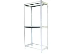 Hot PROREGAL Kleiderstangenregal Metal Doppel HxBxT 250 x 90 x 75 cm Weiß Kleiderständer Garderobe Klamottenregal Stangenregal Regal