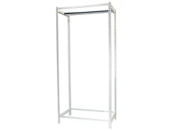 Discount PROREGAL Kleiderstangenregal Metal Einzel HxBxT 150 x 120 x 50 cm Weiß Kleiderständer Garderobe Klamottenregal Stangenregal Regal