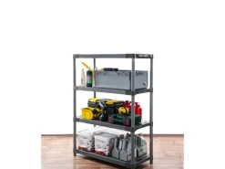 PROREGAL Kunststoffregal Grey Bear Low HxBxT 138 x 90 x 46 cm Fachlast 120 kg