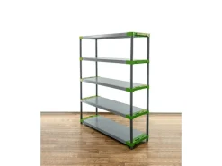 Hot PROREGAL Kunststoffregal Grey Bear Tall HxBxT 180 x 150 x 46 cm Fachlast 70 kg Grau/Grün Grau-Grün