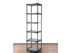 Sale PROREGAL Kunststoffregal Grey Bear Extra-Tall HxBxT 220 x 70 x 46 cm Fachlast 120 kg Grau