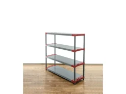 Sale PROREGAL Kunststoffregal Big Grey Bear Low HxBxT 138 x 150 x 46 cm Fachlast 120 kg Grau/Rot Grau-Rot