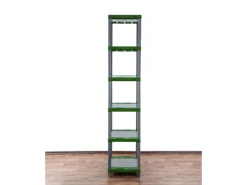 PROREGAL Kunststoffregal Grey Bear Extra-Tall HxBxT 220 x 70 x 46 cm Fachlast 120 kg Grau/Grün