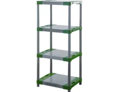 Online PROREGAL Kunststoffregal Big Grey Bear Low HxBxT 138 x 60 x 46 cm Fachlast 160 kg Grau/Grün Grau-Grün