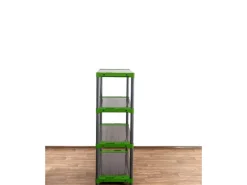 Clearance PROREGAL Kunststoffregal Big Grey Bear Low HxBxT 138 x 120 x 46 cm Fachlast 160 kg Grau/Grün Grau-Grün