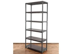 Best PROREGAL Kunststoffregal Big Grey Bear Extra-Tall HxBxT 220 x 110 x 46 cm Fachlast 160 kg Grau