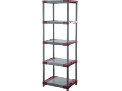 Online PROREGAL Kunststoffregal Big Grey Bear Tall HxBxT 180 x 60 x 46 cm Fachlast 160 kg Grau/Rot Grau-Rot