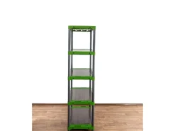 PROREGAL Kunststoffregal Grey Bear Tall HxBxT 180 x 120 x 46 cm Fachlast 120 kg Grau/Grün