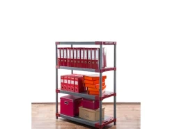 Online PROREGAL Kunststoffregal Big Grey Bear Low HxBxT 138 x 80 x 46 cm Fachlast 160 kg Grau/Rot Grau-Rot