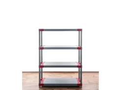 Online PROREGAL Kunststoffregal Big Grey Bear Low HxBxT 138 x 80 x 46 cm Fachlast 160 kg Grau/Rot Grau-Rot