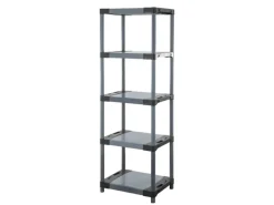 New PROREGAL Kunststoffregal Grey Bear Tall HxBxT 180 x 60 x 46 cm Fachlast 120 kg Grau