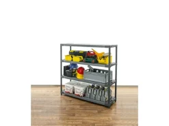 PROREGAL Kunststoffregal Big Grey Bear Low HxBxT 138 x 130 x 46 cm Fachlast 120 kg