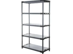 PROREGAL Kunststoffregal Big Grey Bear Tall HxBxT 180 x 110 x 46 cm Fachlast 160 kg Grau