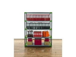 Sale PROREGAL Kunststoffregal Big Grey Bear Tall HxBxT 180 x 130 x 46 cm Fachlast 120 kg Grau/Grün Grau-Grün