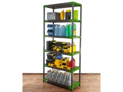 Hot PROREGAL Kunststoffregal Big Grey Bear Extra-Tall HxBxT 220 x 90 x 46 cm Fachlast 160 kg Grau/Grün Grau-Grün