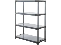 Clearance PROREGAL Kunststoffregal Big Grey Bear Low HxBxT 138 x 110 x 46 cm Fachlast 160 kg Grau