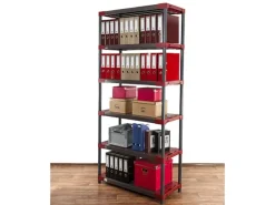 Online PROREGAL Kunststoffregal Big Grey Bear Extra-Tall HxBxT 220 x 90 x 46 cm Fachlast 160 kg Grau/Rot Grau-Rot