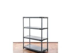 PROREGAL Kunststoffregal Grey Bear Low HxBxT 138 x 80 x 46 cm Fachlast 120 kg Grau