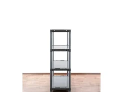 PROREGAL Kunststoffregal Grey Bear Low HxBxT 138 x 80 x 46 cm Fachlast 120 kg Grau