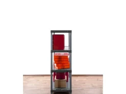 PROREGAL Kunststoffregal Grey Bear Low HxBxT 138 x 80 x 46 cm Fachlast 120 kg Grau