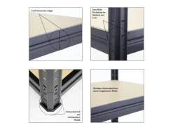 PROREGAL Mega Deal 3er-Sparset Profi-Schwerlastregal DINO HxBxT 180x180x60cm Fachlast 500kg
