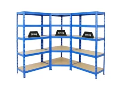 PROREGAL Mega Deal Tiger 1x Eckregal & 2x Schwerlastregal 180x 90x 45 cm Fachlast 175 & 265 kg