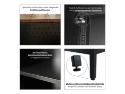 Clearance PROREGAL Mega Deal 5x Aktenschrank Lion Metall Mit Beinen Metallschrank Doppeltür 76x80x40Cm Kommode 2 Verstellbare Einlegeböden Vintagebraun/Schwarz