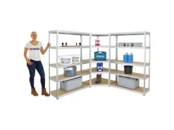 PROREGAL Mega Deal 1x Eckregal & 2x Schwerlastregal Big Elephant S Fachlast 250 kg