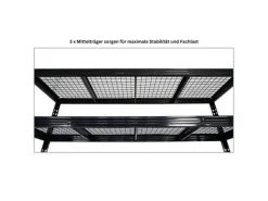 Sale PROREGAL Mega Deal 5x Profi Schwerlastregal Rhino HxBxT 180x200x60cm 4 Gitterrost-Ebenen Fachlast 500kg Schwarz