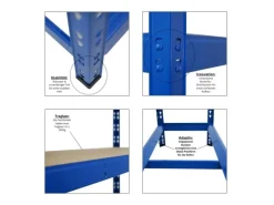 PROREGAL Mega Deal 3x Reifenregal Tiger 180x120x40 cm Bis Zu 12 Reifen Auf 2 Ebenen Mit 2 Fachboden