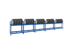 Outlet PROREGAL Mega Deal 5x Reifenregal Tiger HxBxT 100 x 110 x 35 cm Bis Zu 40 Reifen Blau