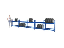 Outlet PROREGAL Mega Deal 5x Reifenregal Tiger HxBxT 100 x 110 x 35 cm Bis Zu 40 Reifen Blau
