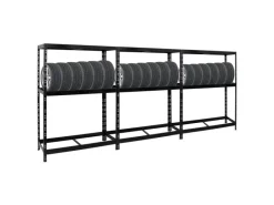 PROREGAL Mega Deal 3x Reifenregal Tiger mit Fachboden HxBxT 180 x 130 x 50 cm Bis Zu Insgesamt 36 Reifen