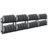 PROREGAL Mega Deal 4x Reifenregal Tiger HxBxT 100 x 110 x 35 cm bis zu 32 Reifen Schwarz