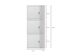 New PROREGAL Mega Deal 3x Schließfachwürfel Cubic XL HxBxT 45 x 45 x 45 cm Grau