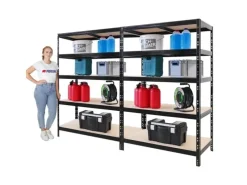 Best PROREGAL Mega Deal 2X Schwerlastregal Tiger HxBxT 180x120x60cm Fachlast 265kg Schwarz