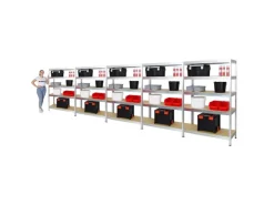 Discount PROREGAL Mega Deal 5x Schwerlastregal Rivet HxBxT 180 x 120 x 45 cm Fachlast 250 kg Verzinkt