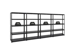 Best PROREGAL Mega Deal 4x Schwerlastregal Steel Eagle HxBxT 180 x 100 x 40 cm Fachlast 130 kg Schwarz