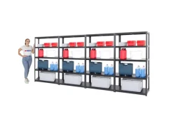 Best PROREGAL Mega Deal 4x Schwerlastregal Steel Eagle HxBxT 180 x 100 x 40 cm Fachlast 130 kg Schwarz