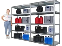 PROREGAL Mega Deal 2x Schwerlastregal Steel Eagle HxBxT 180x120x60cm Fachlast 130kg Verzinkt