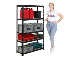 PROREGAL Mega Deal 2x Schwerlastregal APOLLO HxBxT 150 x 90 x 30 cm Fachlast 175kg Schwarz