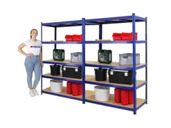 Best PROREGAL Mega Deal 2x Schwerlastregal Taurus HxBxT 180 x 120 x 60 cm Fachlast 175 kg Blau