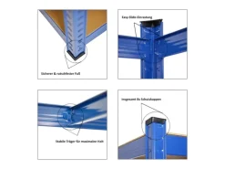 Best PROREGAL Mega Deal 2x Schwerlastregal Taurus HxBxT 180 x 120 x 60 cm Fachlast 175 kg Blau