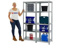 Clearance PROREGAL Mega Deal 2x Schwerlastregal Steel Eagle HxBxT 180 x 60 x 40 cm Fachlast 130 kg Verzinkt