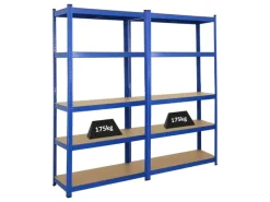 Sale PROREGAL Mega Deal 2x Schwerlastregal Ragnar HxBxT 180 x 90 x 40 cm Fachlast 175 kg Blau