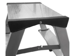 PROREGAL Metal Double Giraffe Doppelseitige-Aluminium-Stufenstehleiter 4 Stufen 125 kg Tragkraft Leiter Trittleiter Stufenleiter Haushaltsleiter