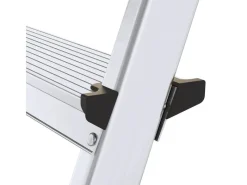 PROREGAL Metal Double Giraffe Doppelseitige-Aluminium-Stufenstehleiter 4 Stufen 125 kg Tragkraft Leiter Trittleiter Stufenleiter Haushaltsleiter