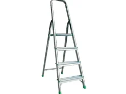 Outlet PROREGAL Metal Single Giraffe Einseitige-Aluminium-Bügelleiter 3 Stufen 130 cm Hoch Leiter Trittleiter Stufenleiter Stehleiter Haushaltsleiter